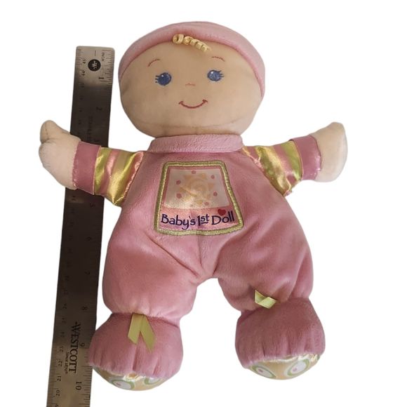 Fisher Price Baby's First Doll Stuffed Plush Pink 10" 2008 - Picture 1 of 4
